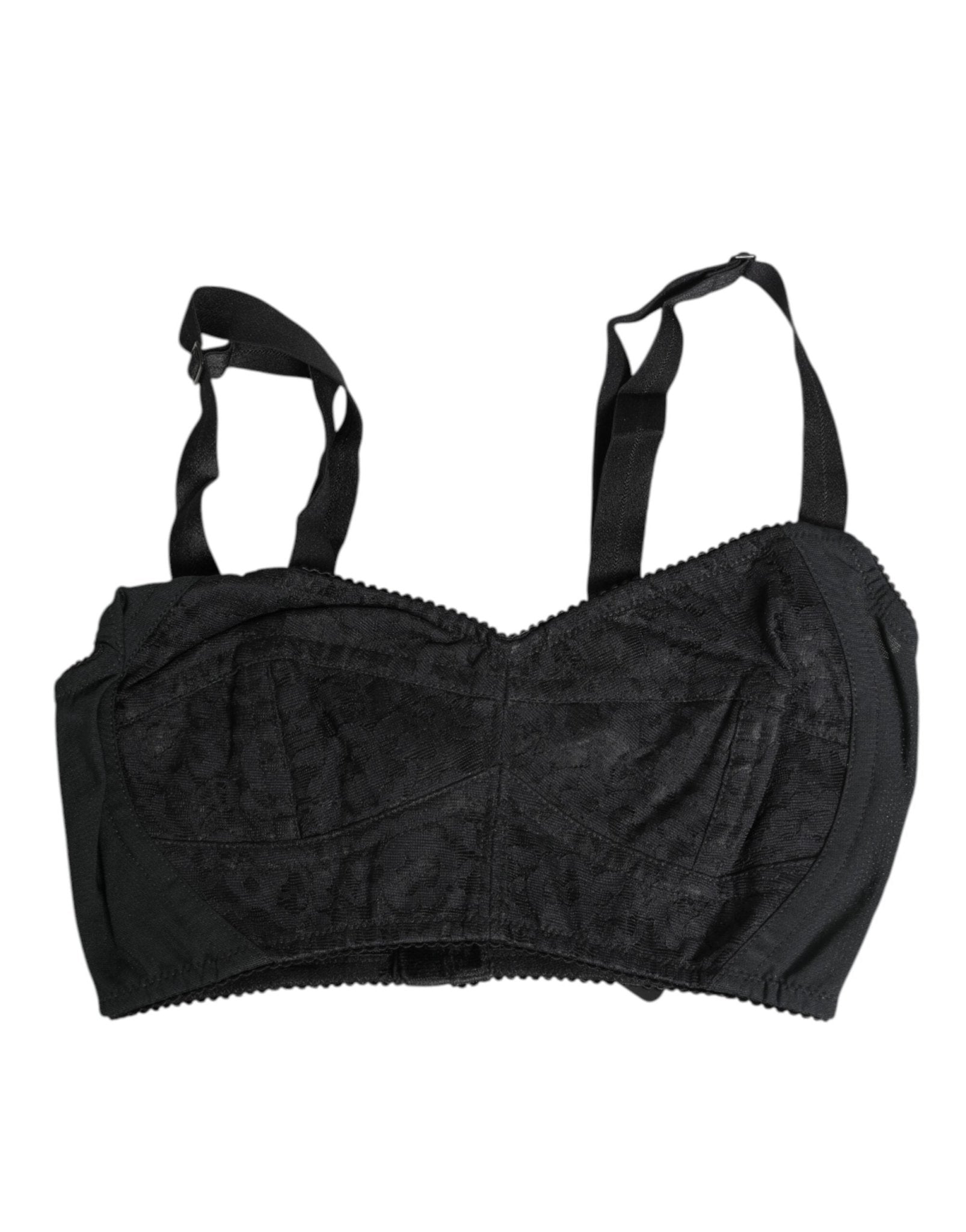 Dolce & Gabbana Black Stretch Nylon Bustier Bra Underwear – IT36 | XS par Dolce & Gabbana | Disponible sur Sandy Store ByNet