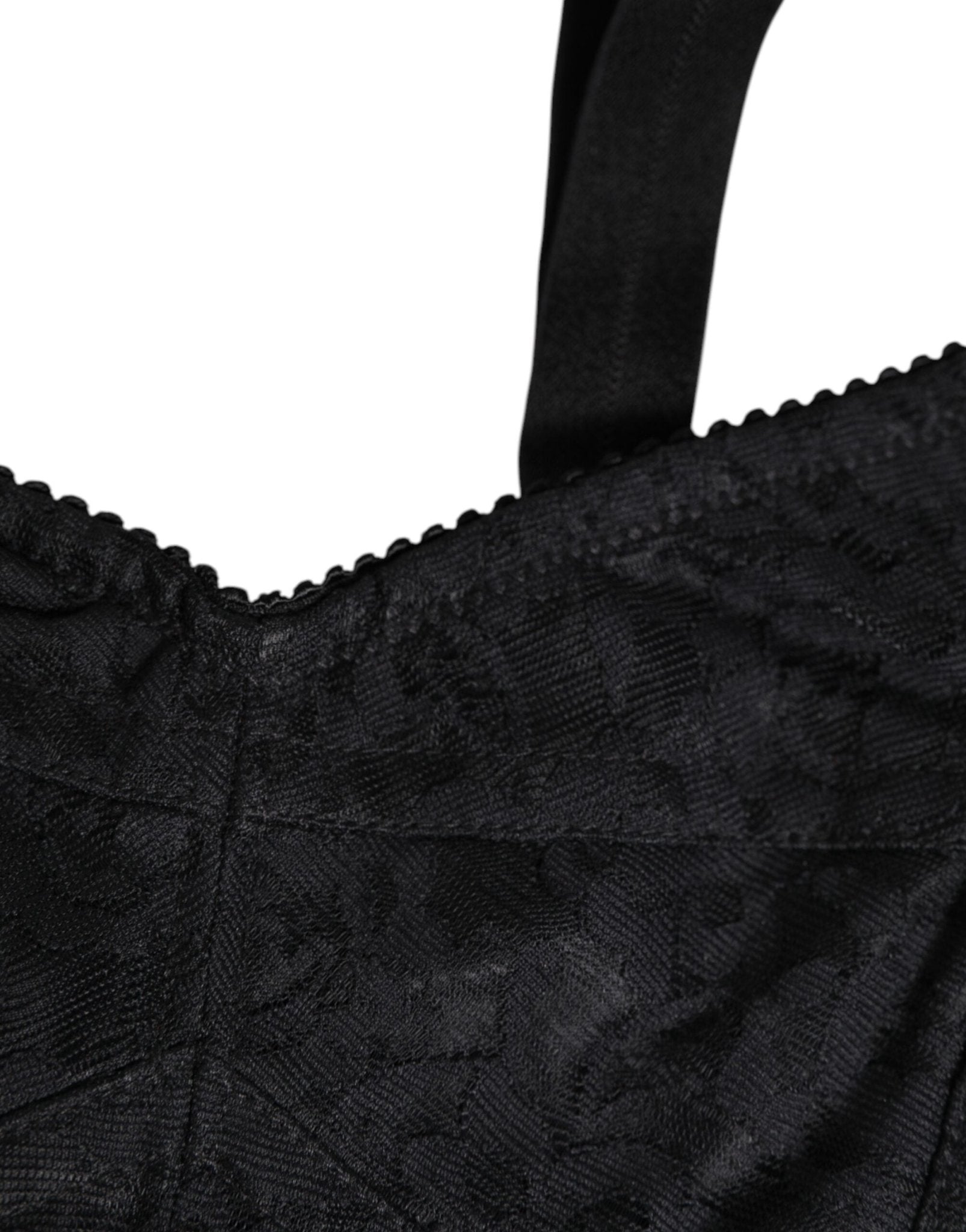 Dolce & Gabbana Black Stretch Nylon Bustier Bra Underwear – IT36 | XS par Dolce & Gabbana | Disponible sur Sandy Store ByNet