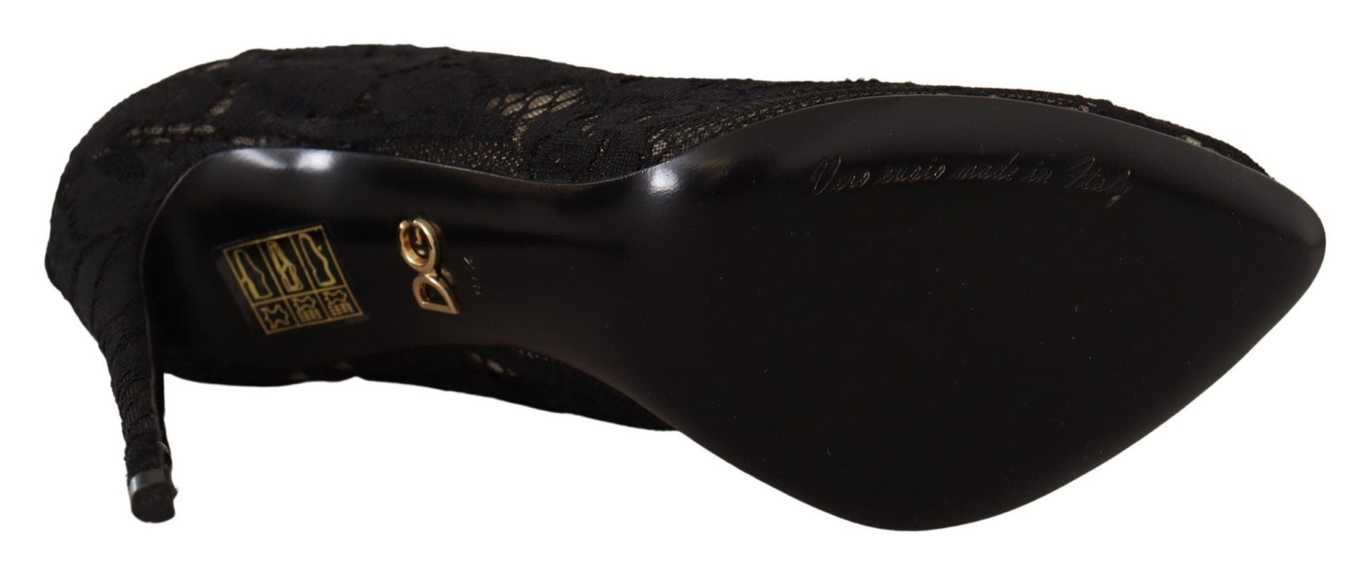 Dolce & Gabbana Black Stretch Socks Taormina Lace Boots Shoes – EU36/US5.5 par Dolce & Gabbana | Disponible sur Sandy Store ByNet