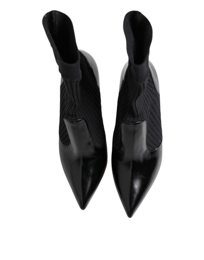 Dolce & Gabbana Black Stretch Stilettos Booties Socks Shoes – EU37/US6.5 par Dolce & Gabbana | Disponible sur Sandy Store ByNet