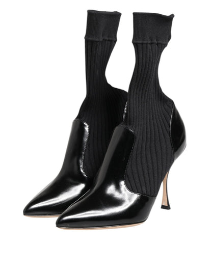 Dolce & Gabbana Black Stretch Stilettos Booties Socks Shoes – EU37/US6.5 par Dolce & Gabbana | Disponible sur Sandy Store ByNet