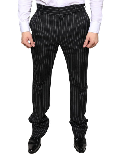 Dolce & Gabbana Black Stripes Skinny Men Dress Pants – IT48 | M par Dolce & Gabbana | Disponible sur Sandy Store ByNet