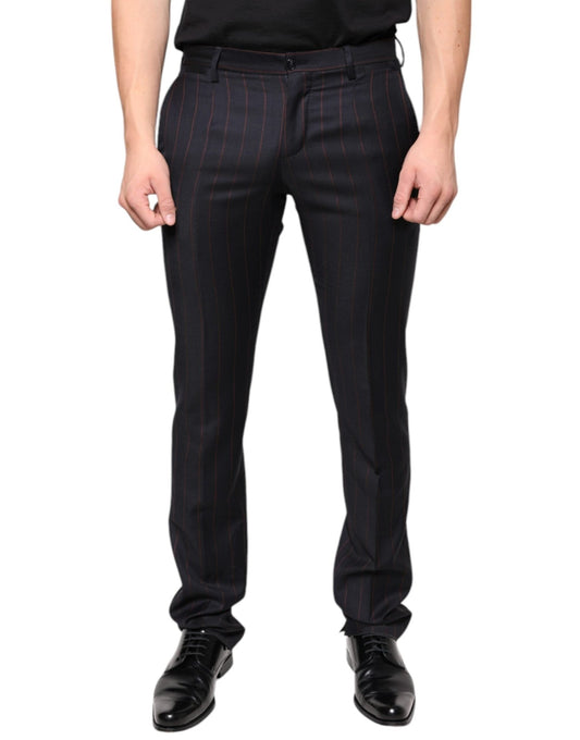 Dolce & Gabbana Black Stripes Skinny Men Dress Pants – IT46 | S par Dolce & Gabbana | Disponible sur Sandy Store ByNet