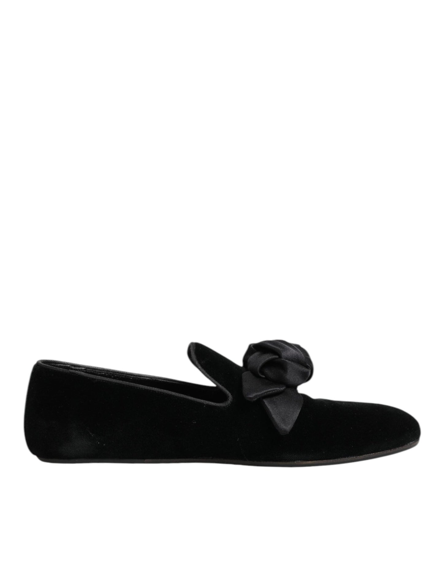 Dolce & Gabbana Black Suede Cotton Rose Slip On Loafers Shoes – EU43/US10 par Dolce & Gabbana | Disponible sur Sandy Store ByNet