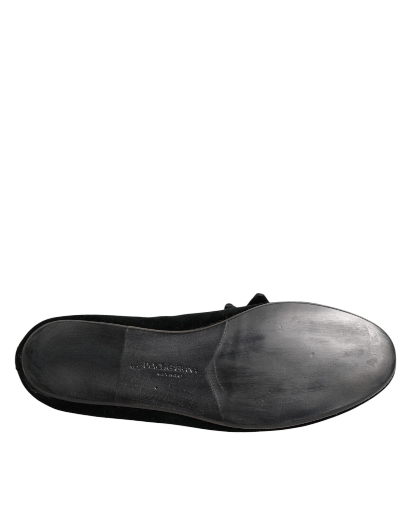 Dolce & Gabbana Black Suede Cotton Rose Slip On Loafers Shoes – EU43/US10 par Dolce & Gabbana | Disponible sur Sandy Store ByNet