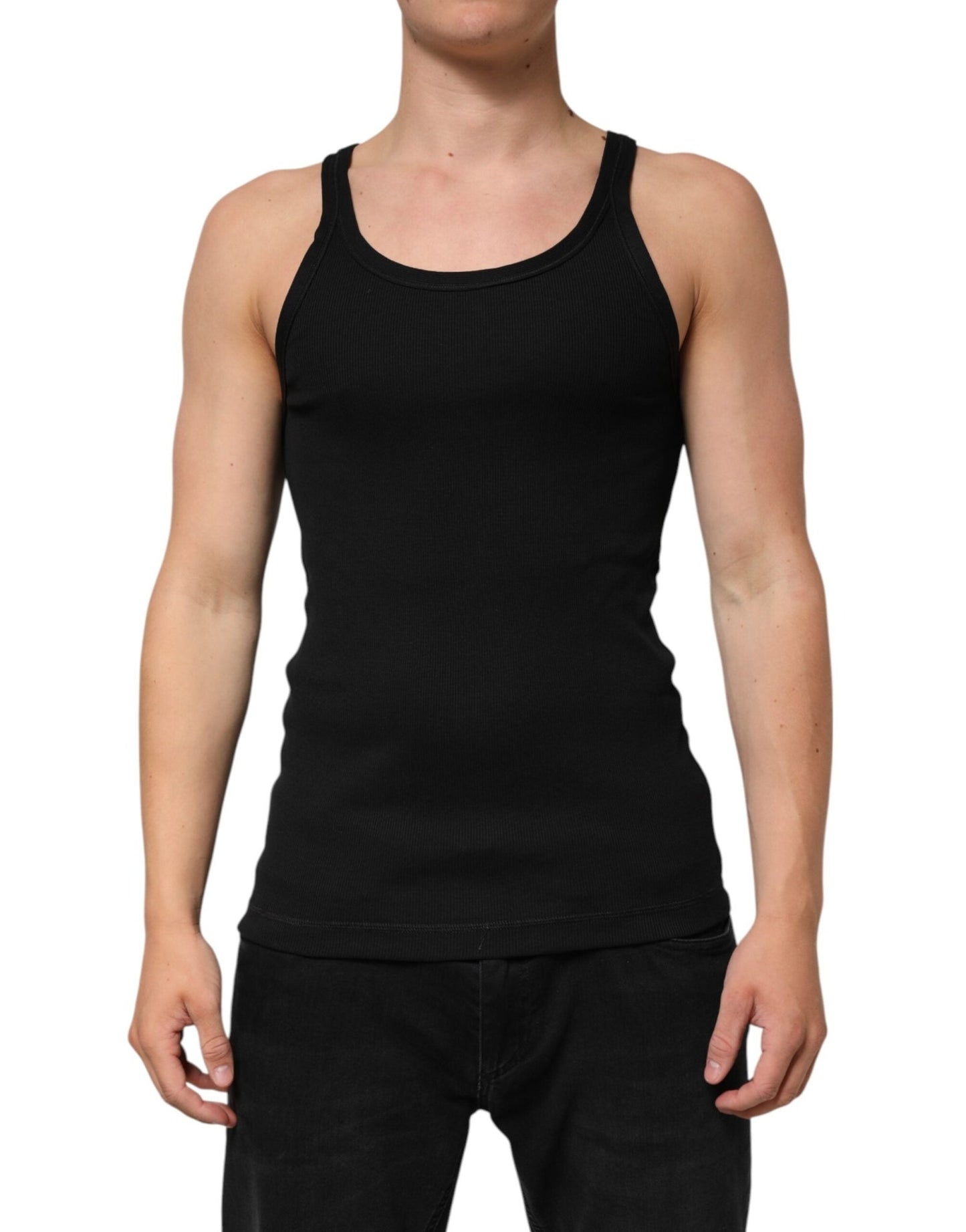 Dolce & Gabbana Black Tank Sleeveless Underwear Men T-shirt – IT50 | L par Dolce & Gabbana | Disponible sur Sandy Store ByNet