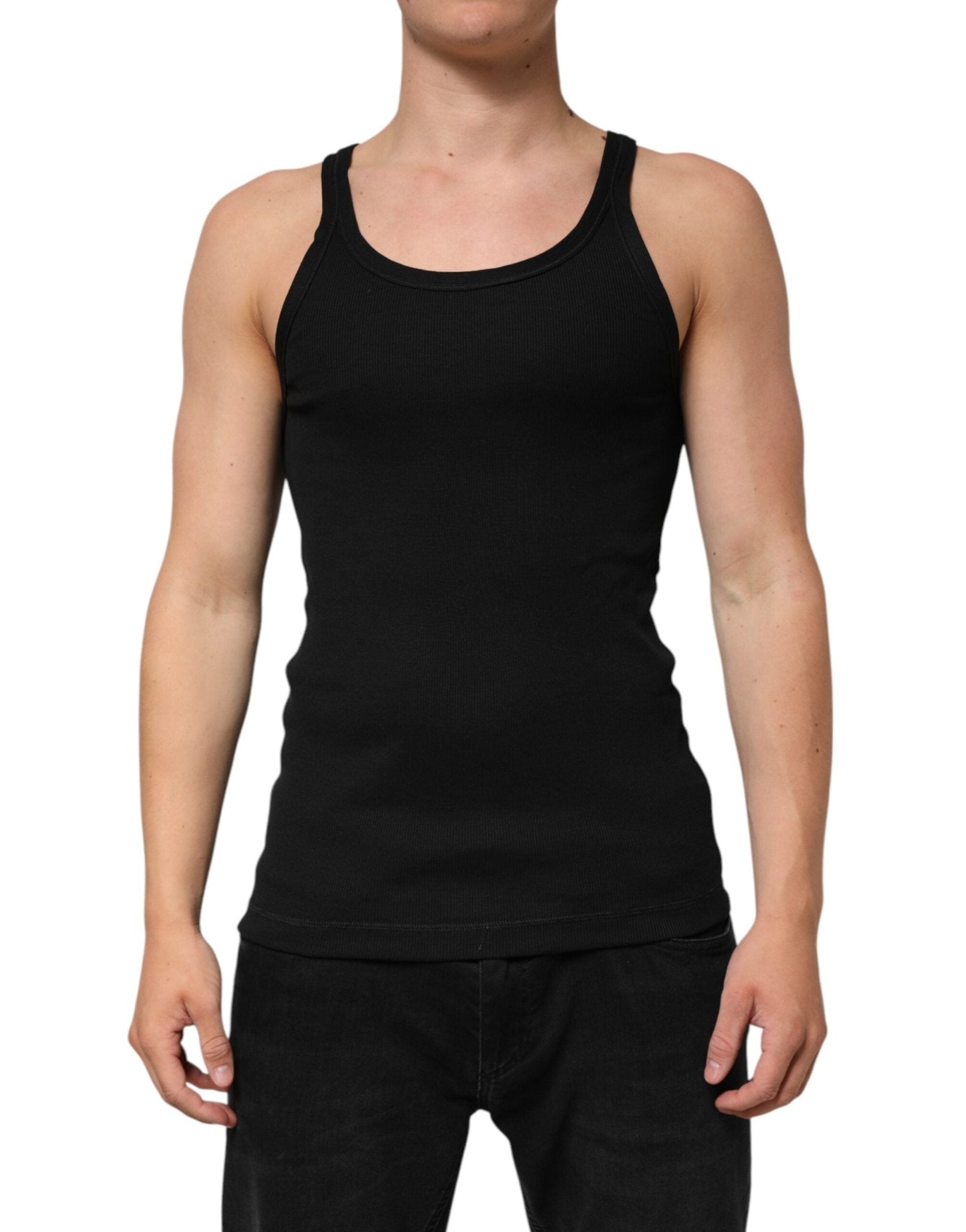 Dolce & Gabbana Black Tank Sleeveless Underwear Men T-shirt – IT50 | L par Dolce & Gabbana | Disponible sur Sandy Store ByNet