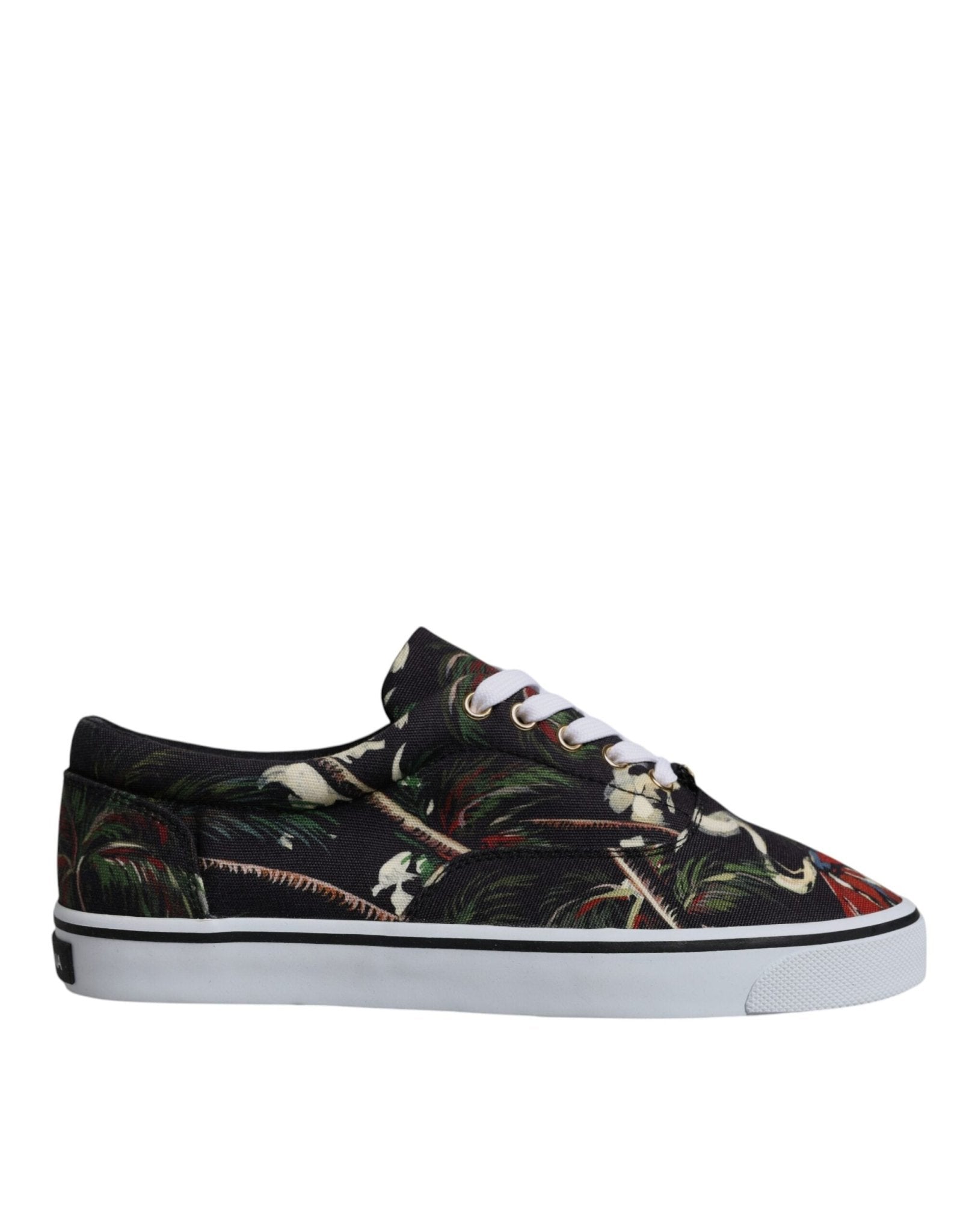 Dolce & Gabbana Black Tropical Print Low Top Sneakers Shoes – EU40.5/US7.5 par Dolce & Gabbana | Disponible sur Sandy Store ByNet