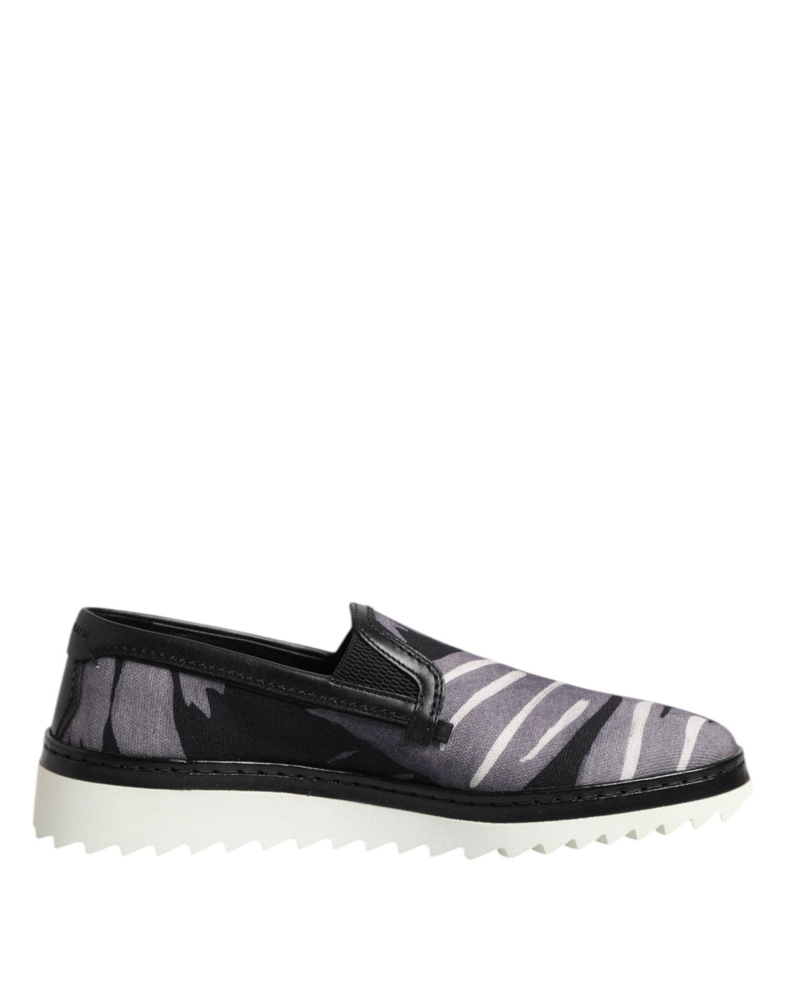 Dolce & Gabbana Black Tropical Slip On Men Sneakers Shoes – EU39.5/US6.5 par Dolce & Gabbana | Disponible sur Sandy Store ByNet