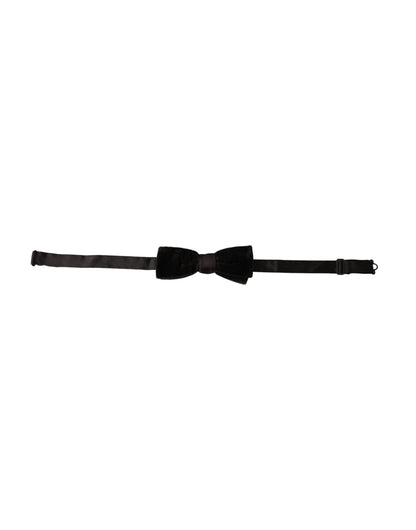 Dolce & Gabbana Black Velvet Cotton Adjustable Neck Men Bow Tie – par Dolce & Gabbana | Disponible sur Sandy Store ByNet