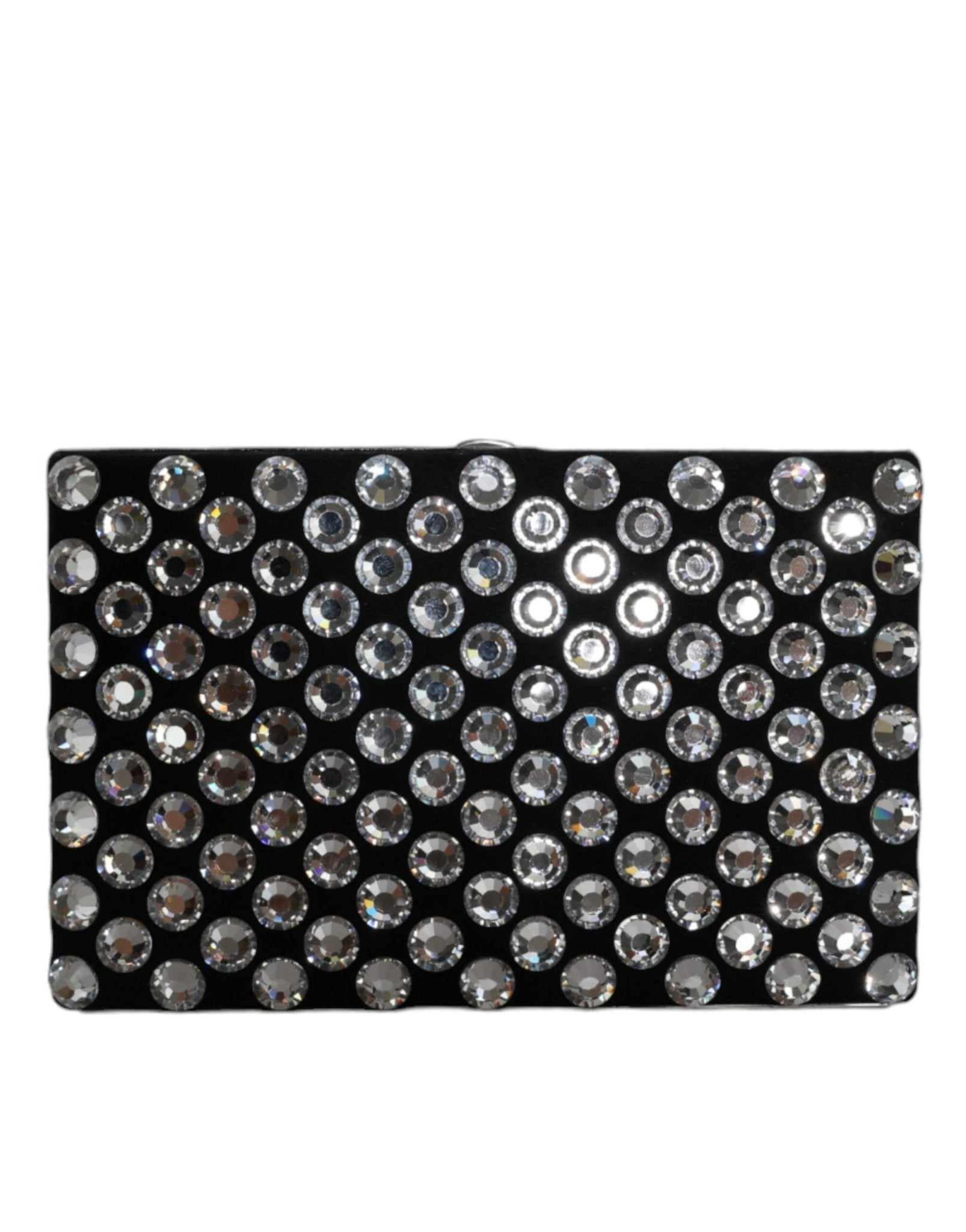 Dolce & Gabbana Black Velvet Crystal Clutch Evening Party Purse Bag - Sandy Store ByNet