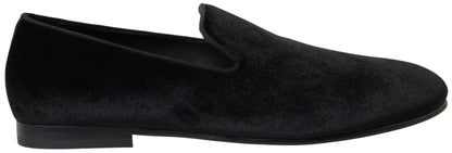 Dolce & Gabbana Black Velvet Loafers Formal Shoes – EU39/US6 par Dolce & Gabbana | Disponible sur Sandy Store ByNet