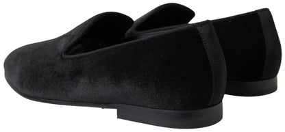 Dolce & Gabbana Black Velvet Loafers Formal Shoes – EU39/US6 par Dolce & Gabbana | Disponible sur Sandy Store ByNet