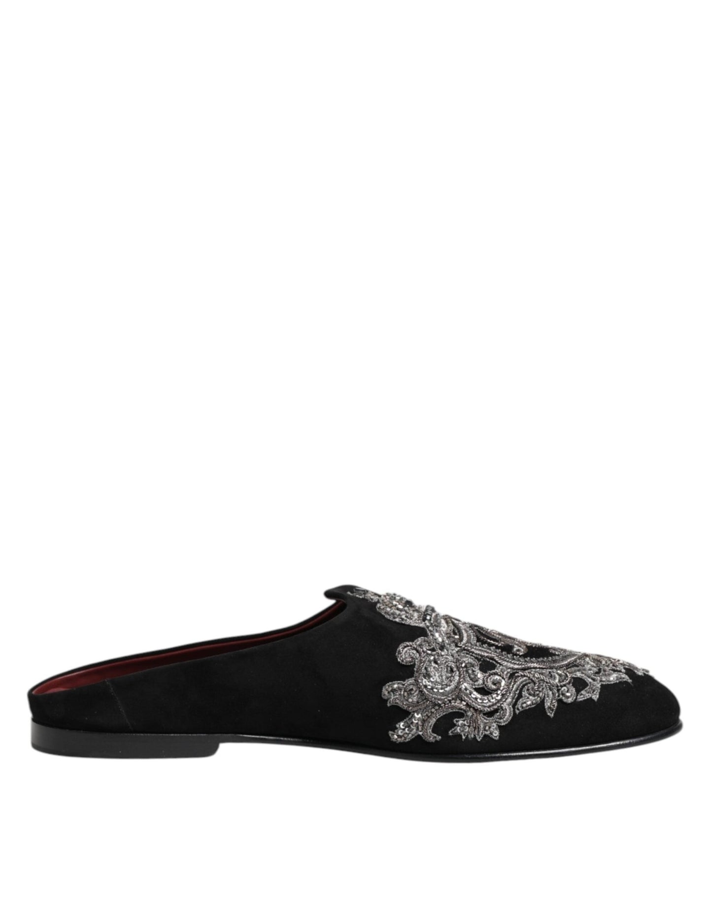 Dolce & Gabbana Black Velvet Slides DG Crown Slipper Shoes – EU39/US6 par Dolce & Gabbana | Disponible sur Sandy Store ByNet