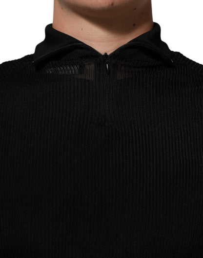 Dolce & Gabbana Black Viscose Turtle Neck Pullover Sweater – IT48 | M par Dolce & Gabbana | Disponible sur Sandy Store ByNet
