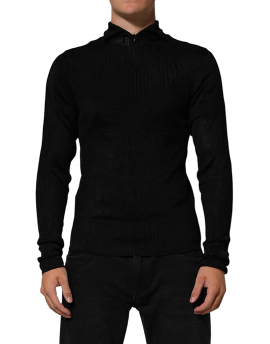 Dolce & Gabbana Black Viscose Turtle Neck Pullover Sweater – IT48 | M par Dolce & Gabbana | Disponible sur Sandy Store ByNet