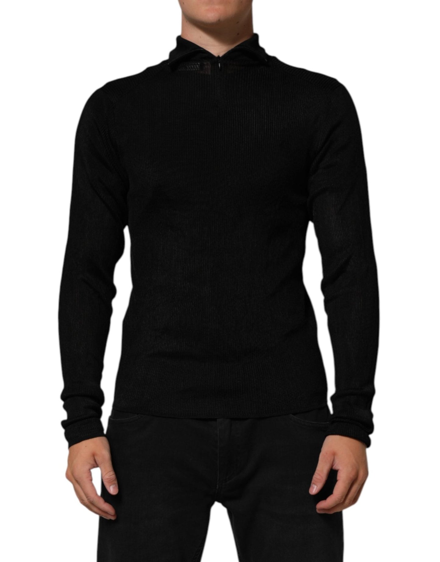 Dolce & Gabbana Black Viscose Turtle Neck Pullover Sweater – IT48 | M par Dolce & Gabbana | Disponible sur Sandy Store ByNet