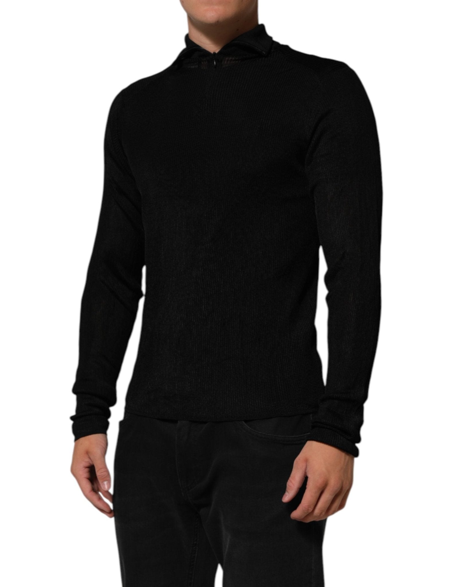 Dolce & Gabbana Black Viscose Turtle Neck Pullover Sweater – IT48 | M par Dolce & Gabbana | Disponible sur Sandy Store ByNet