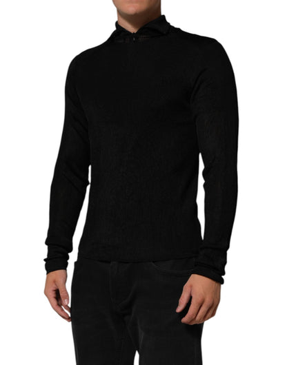Dolce & Gabbana Black Viscose Turtle Neck Pullover Sweater – IT48 | M par Dolce & Gabbana | Disponible sur Sandy Store ByNet