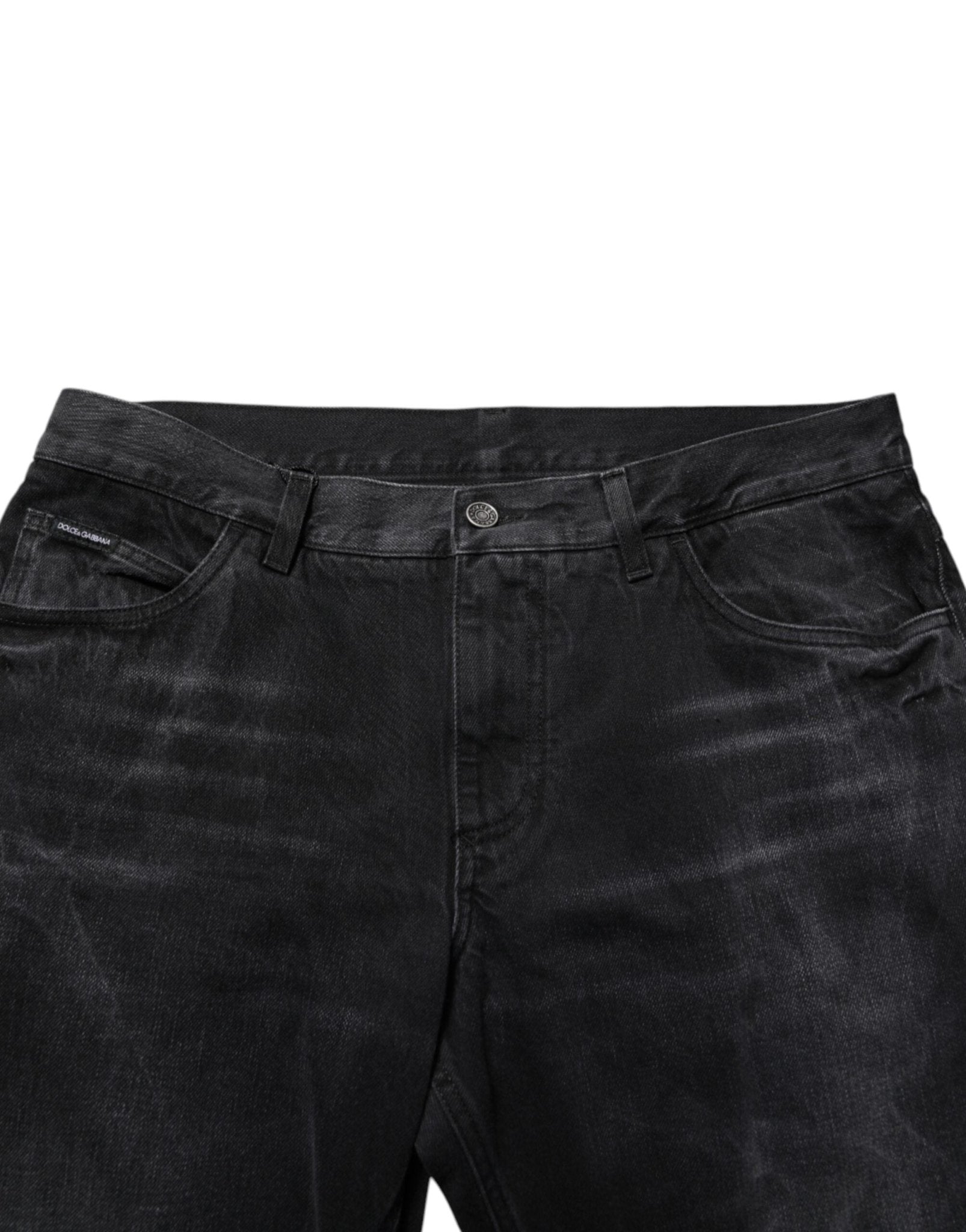 Dolce & Gabbana Black Washed Cotton Skinny Men Denim Jeans – IT54 | XL par Dolce & Gabbana | Disponible sur Sandy Store ByNet