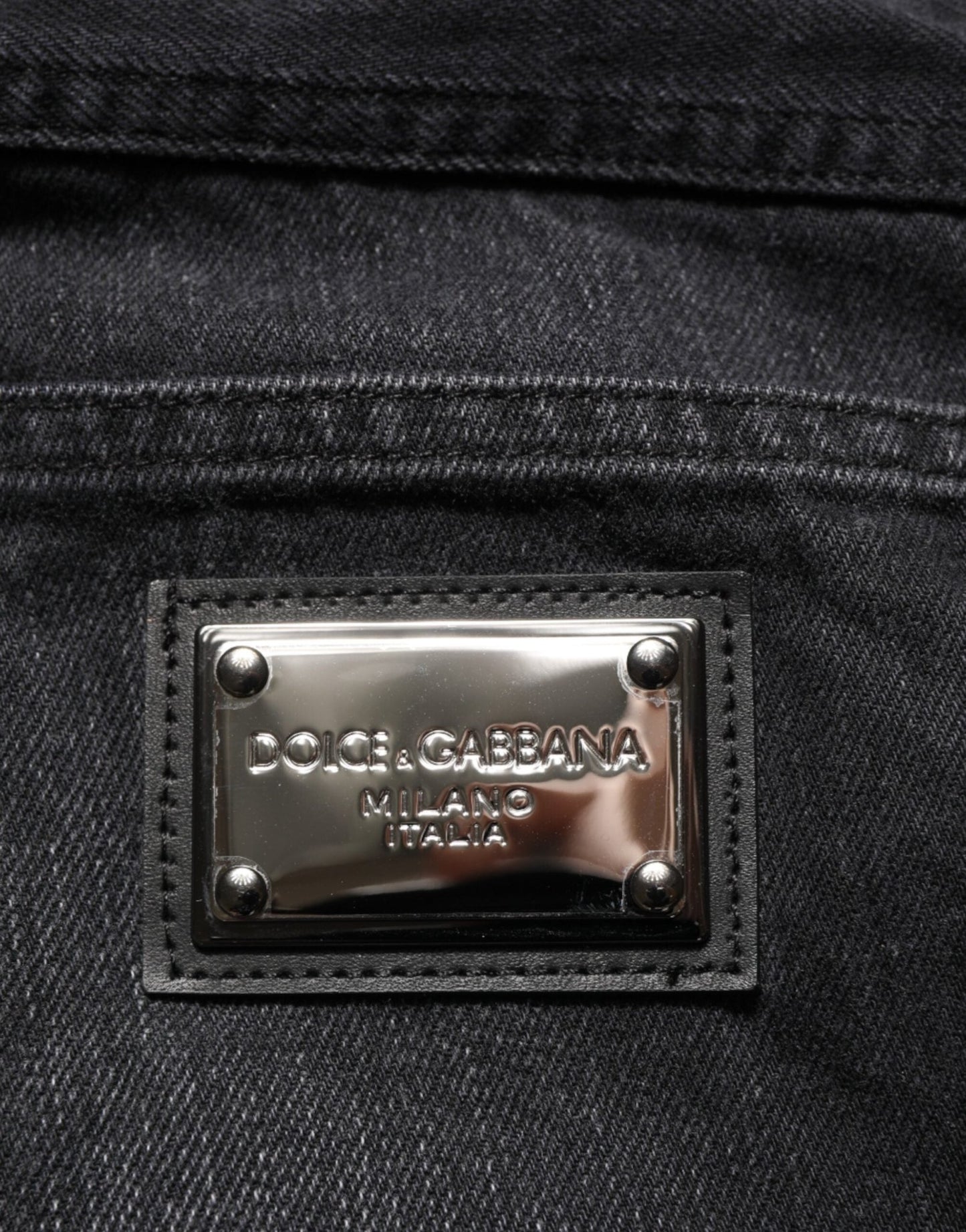 Dolce & Gabbana Black Washed Cotton Skinny Men Denim Jeans – IT54 | XL par Dolce & Gabbana | Disponible sur Sandy Store ByNet