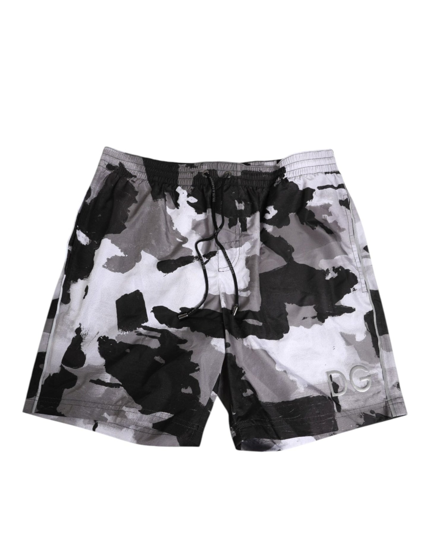 Dolce & Gabbana Black White Camouflage DG Logo Men Swimwear – IT4 | S par Dolce & Gabbana | Disponible sur Sandy Store ByNet