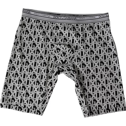 Dolce & Gabbana Black White DG Logo Cotton Stretch Cycling Underwear Men – IT4 | S par Dolce & Gabbana | Disponible sur Sandy Store ByNet