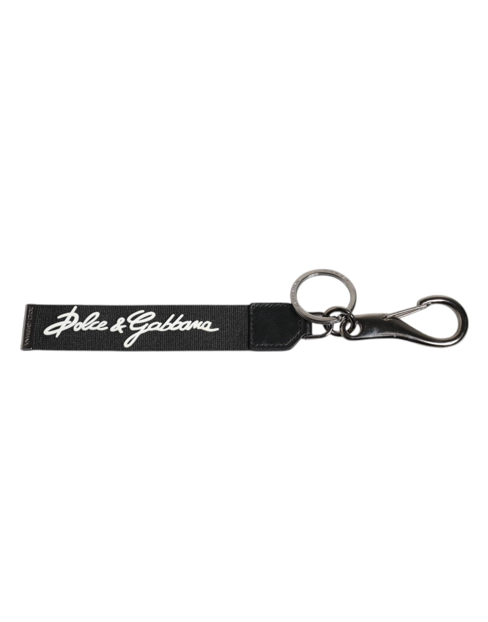 Dolce & Gabbana Black White DG Logo Silver Men Keychain Polyester Keyring – par Dolce & Gabbana | Disponible sur Sandy Store ByNet