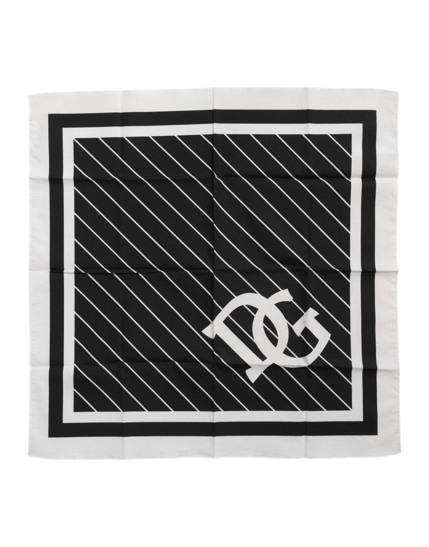 Dolce & Gabbana Black White DG Logo Square Men Foulard Scarf – par Dolce & Gabbana | Disponible sur Sandy Store ByNet