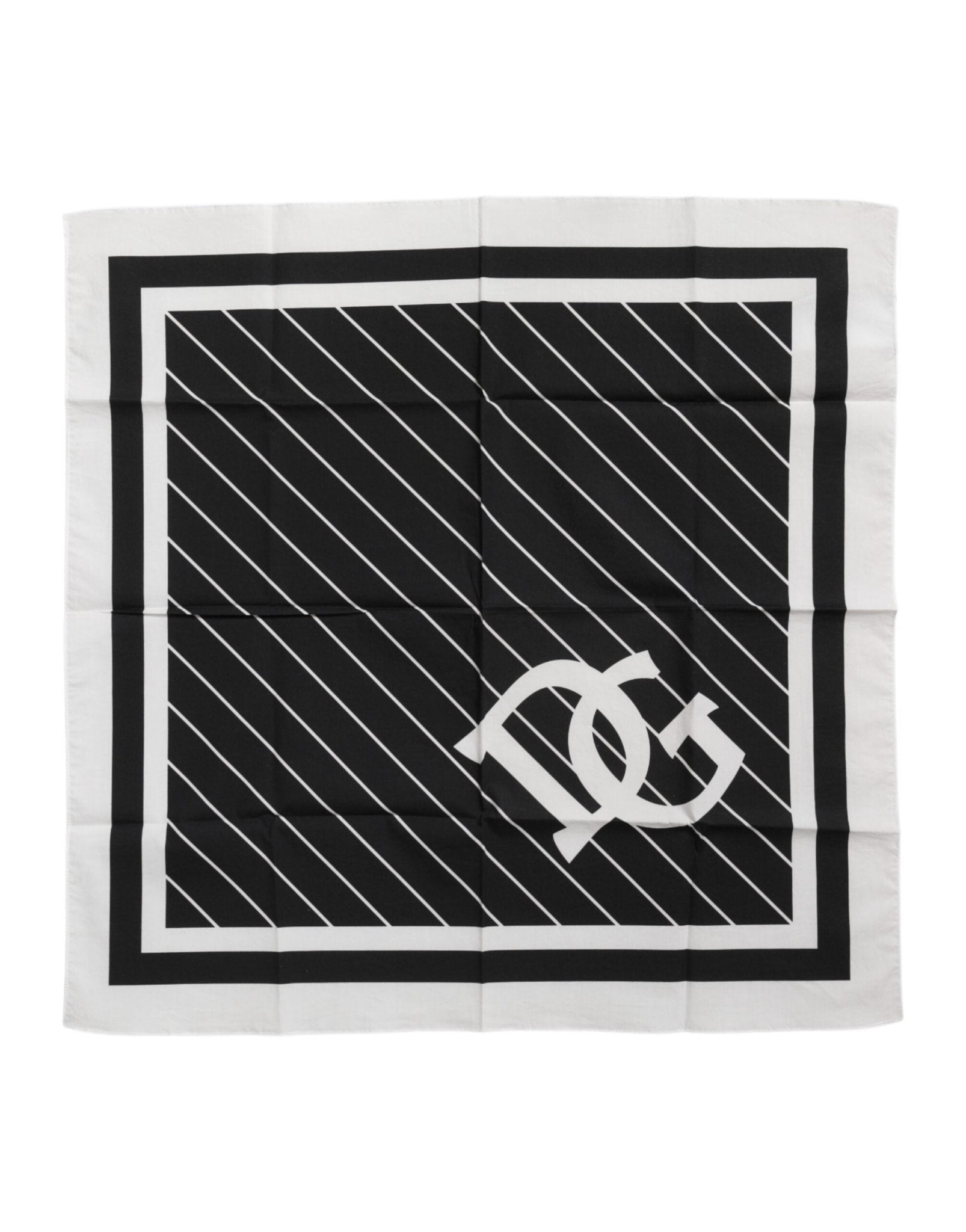 Dolce & Gabbana Black White DG Logo Square Men Foulard Scarf – par Dolce & Gabbana | Disponible sur Sandy Store ByNet