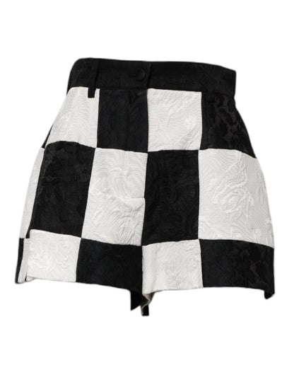 Dolce & Gabbana Black White Floral Brocade Hot Pants Shorts – IT40|S par Dolce & Gabbana | Disponible sur Sandy Store ByNet