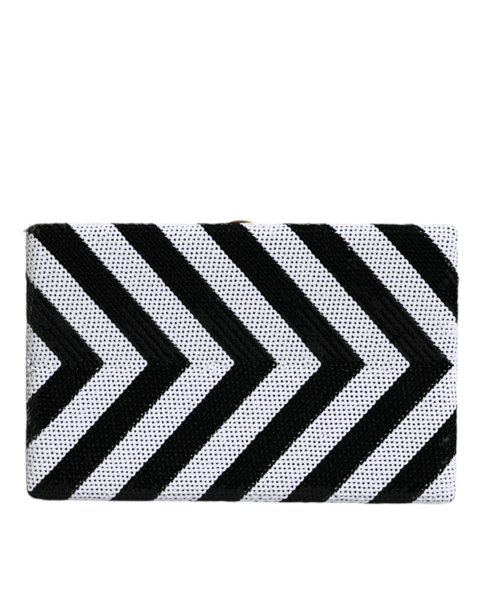Dolce & Gabbana Black White Gold Frame Clutch Evening Party Purse Bag - Sandy Store ByNet