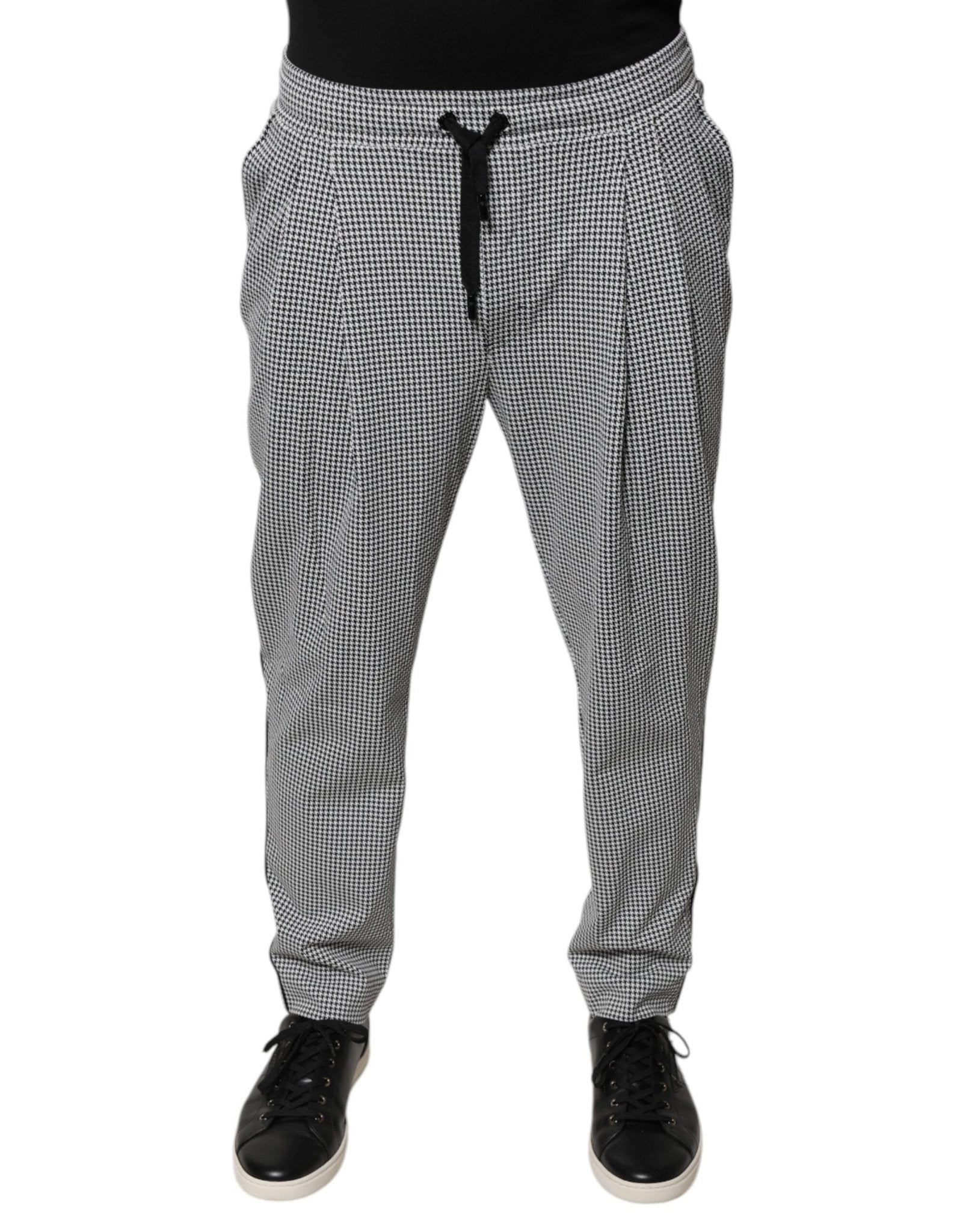 Dolce & Gabbana Black White Houndstooth Skinny Dress Pants – IT44 | XS par Dolce & Gabbana | Disponible sur Sandy Store ByNet