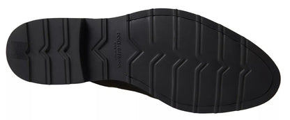 Dolce & Gabbana Black White Leather Formal Dress Shoes - Sandy Store ByNet