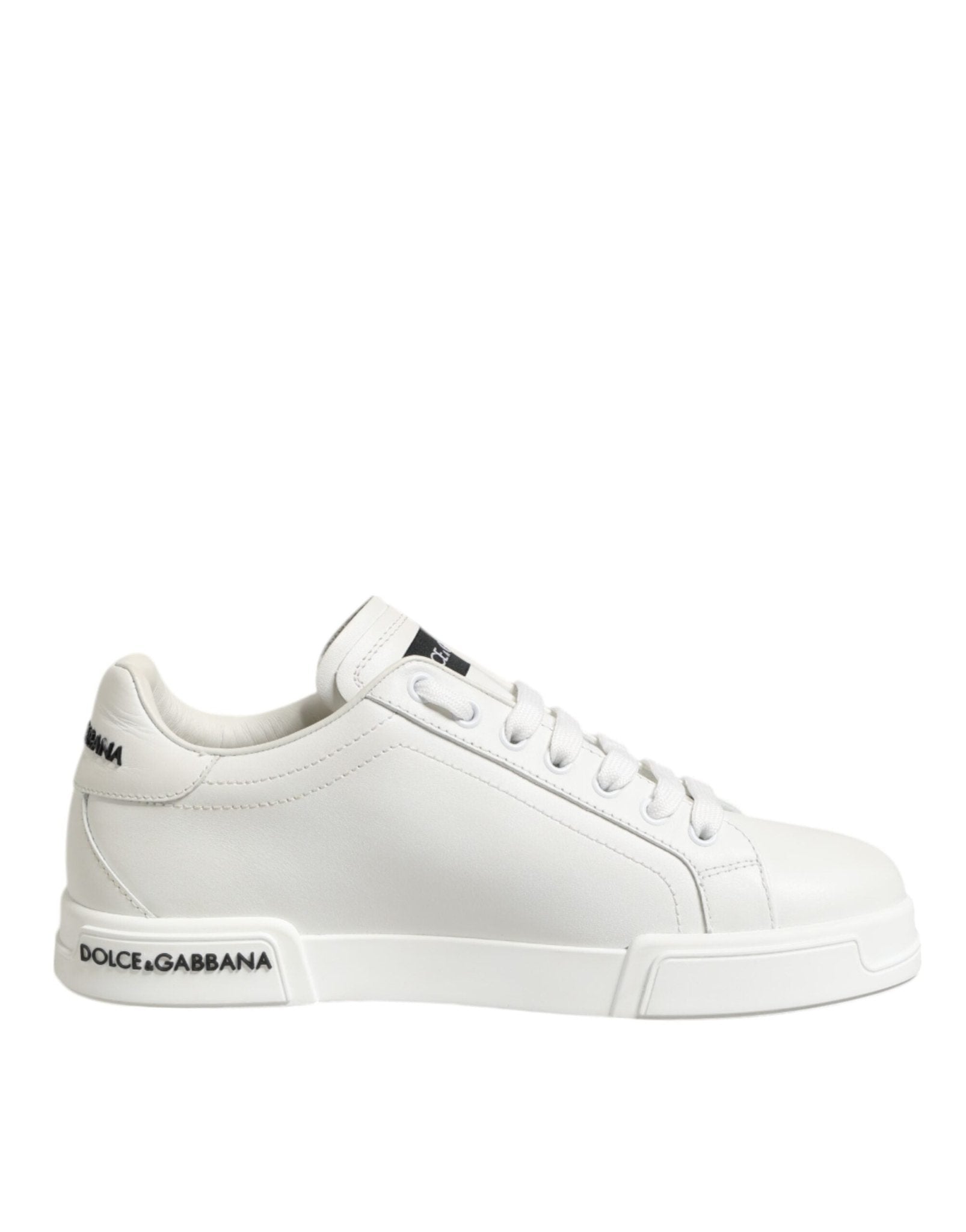 Dolce & Gabbana Black White Leather Portofino Sneaker Shoes – EU39/US6 par Dolce & Gabbana | Disponible sur Sandy Store ByNet