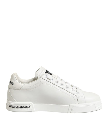 Dolce & Gabbana Black White Leather Portofino Sneaker Shoes – EU39/US6 par Dolce & Gabbana | Disponible sur Sandy Store ByNet