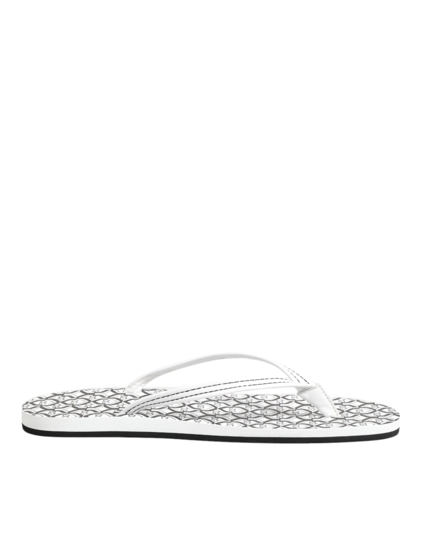Dolce & Gabbana Black White Logo Beachwear Flats Slipper Shoes – EU44/US11 par Dolce & Gabbana | Disponible sur Sandy Store ByNet