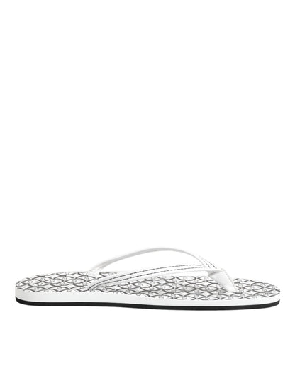 Dolce & Gabbana Black White Logo Beachwear Flats Slipper Shoes – EU44/US11 par Dolce & Gabbana | Disponible sur Sandy Store ByNet