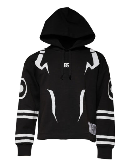 Dolce & Gabbana Black White Logo Hooded Sweatshirt Sweater – IT44 | XS par Dolce & Gabbana | Disponible sur Sandy Store ByNet