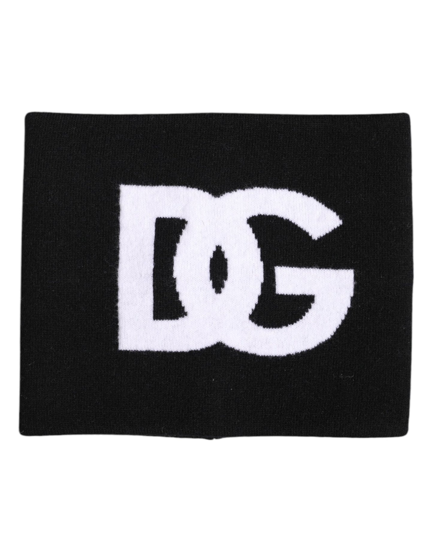 Dolce & Gabbana Black White Logo Print Knitted Neck Warmer Scarf – par Dolce & Gabbana | Disponible sur Sandy Store ByNet