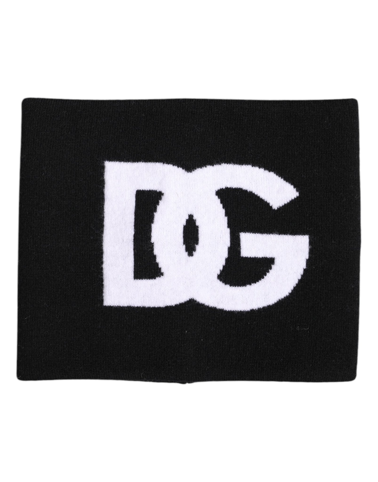 Dolce & Gabbana Black White Logo Print Knitted Neck Warmer Scarf – par Dolce & Gabbana | Disponible sur Sandy Store ByNet