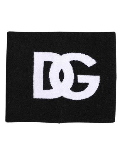 Dolce & Gabbana Black White Logo Print Knitted Neck Warmer Scarf – par Dolce & Gabbana | Disponible sur Sandy Store ByNet
