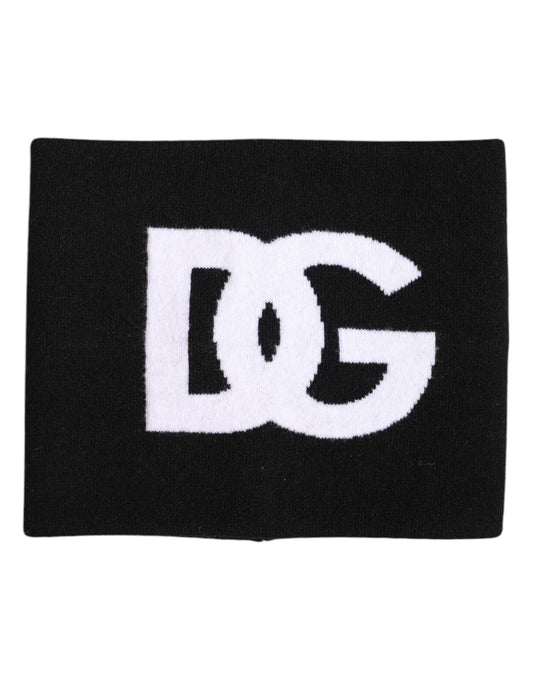 Dolce & Gabbana Black White Logo Print Knitted Neck Warmer Scarf – par Dolce & Gabbana | Disponible sur Sandy Store ByNet