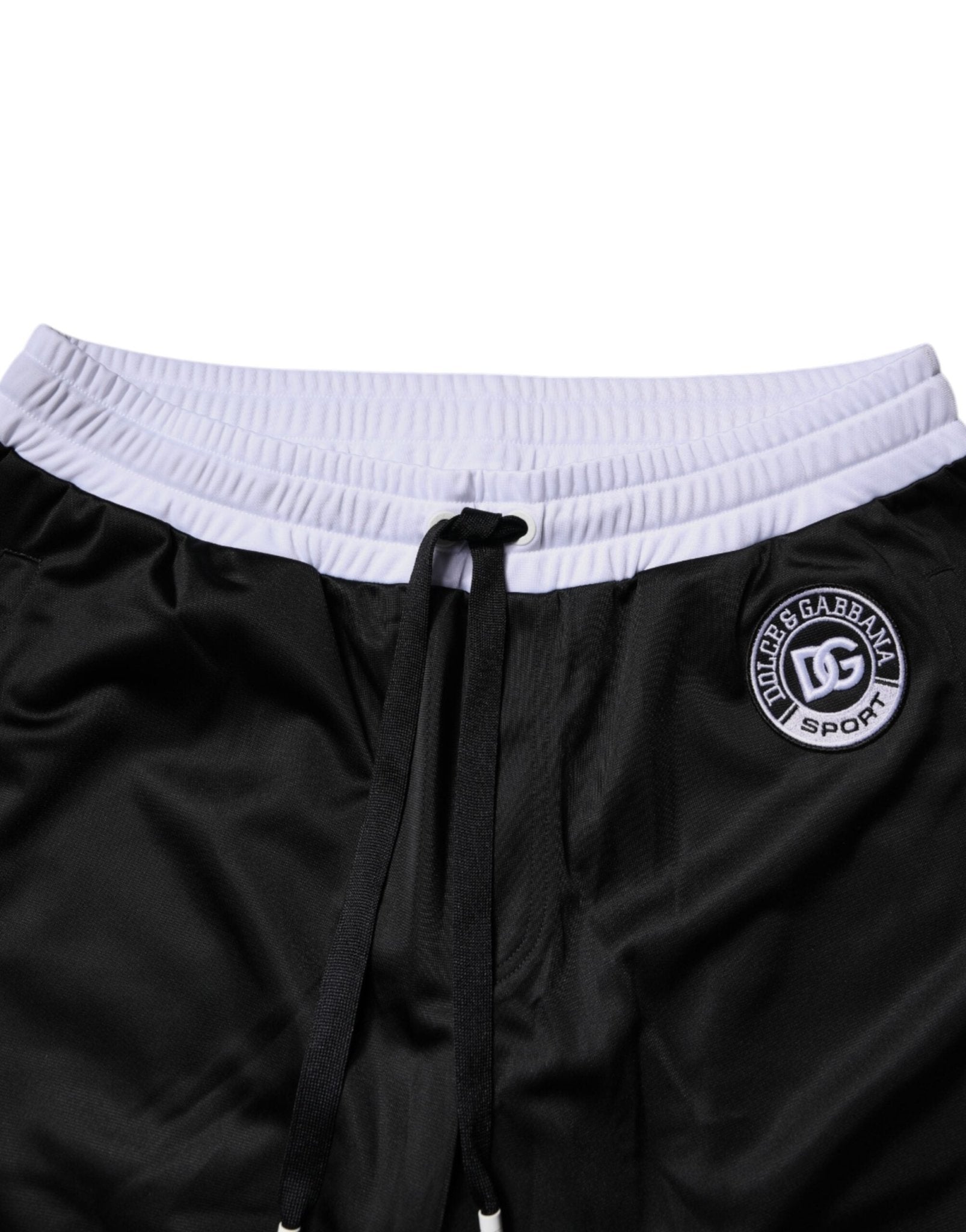 Dolce & Gabbana Black White Men Bermuda Sweatshorts Shorts - Sandy Store ByNet
