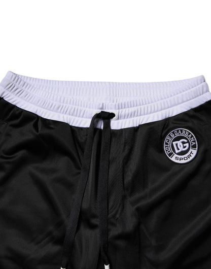 Dolce & Gabbana Black White Men Bermuda Sweatshorts Shorts - Sandy Store ByNet
