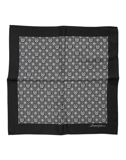 Dolce & Gabbana Black White Patterned Square Foulard Scarf – par Dolce & Gabbana | Disponible sur Sandy Store ByNet