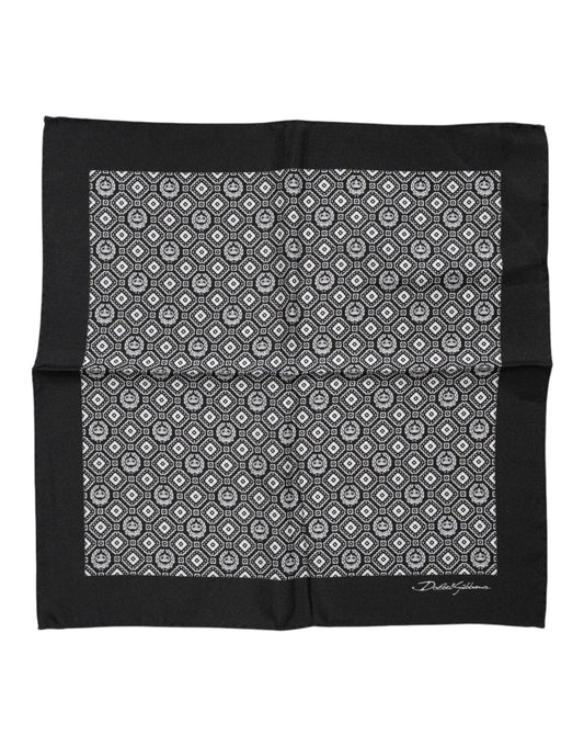 Dolce & Gabbana Black White Patterned Square Foulard Scarf – par Dolce & Gabbana | Disponible sur Sandy Store ByNet