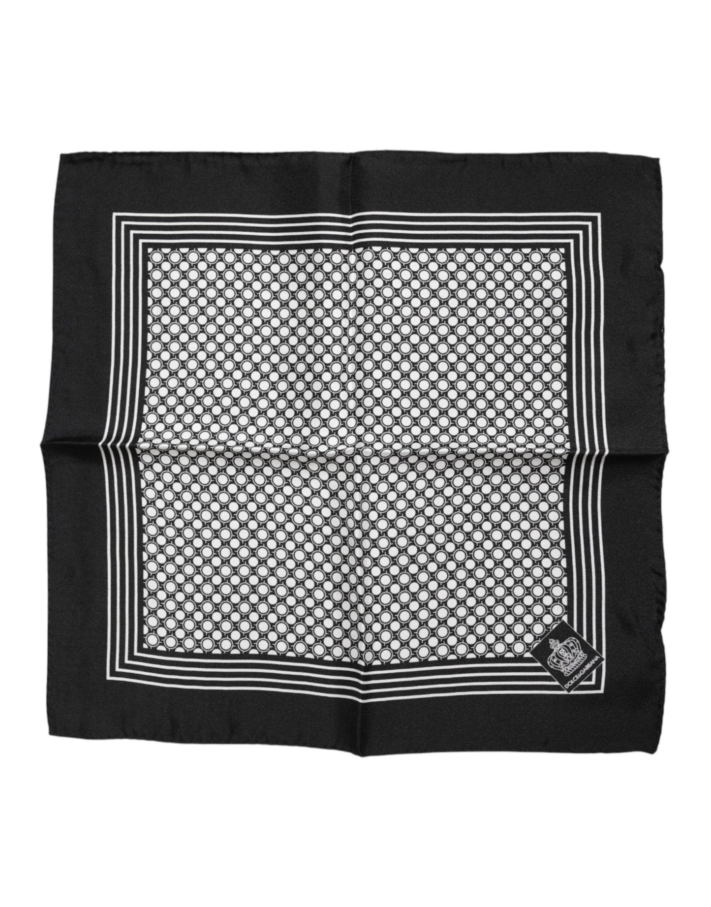 Dolce & Gabbana Black White Patterned Square Men Foulard Scarf – par Dolce & Gabbana | Disponible sur Sandy Store ByNet