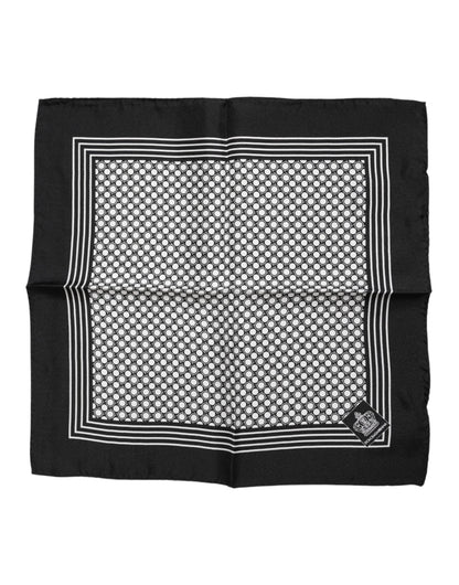 Dolce & Gabbana Black White Patterned Square Men Foulard Scarf – par Dolce & Gabbana | Disponible sur Sandy Store ByNet