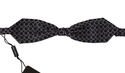Dolce & Gabbana Black White Round 100% Silk Neck Papillon Tie – par Dolce & Gabbana | Disponible sur Sandy Store ByNet